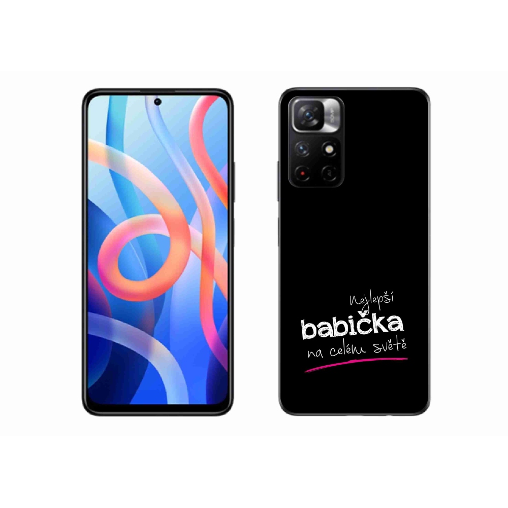 Gelový kryt mmCase na Xiaomi Redmi Note 11S 5G - nejlepší babička 4 černé pozadí