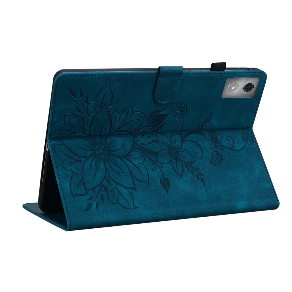 Flowers zavírací pouzdro na Lenovo Tab K11 Plus - modré