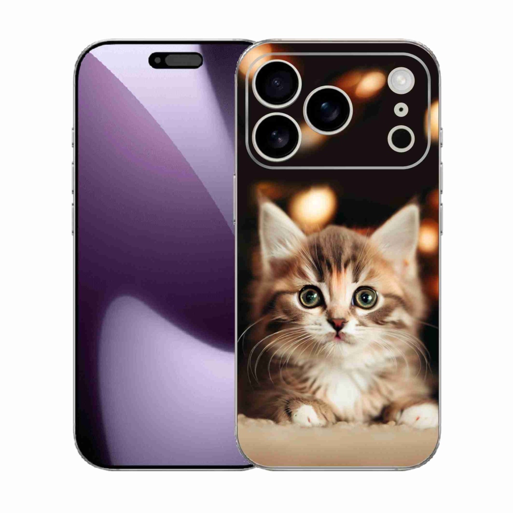 Gelový kryt mmCase na iPhone 17 Pro - roztomilé kotě 2