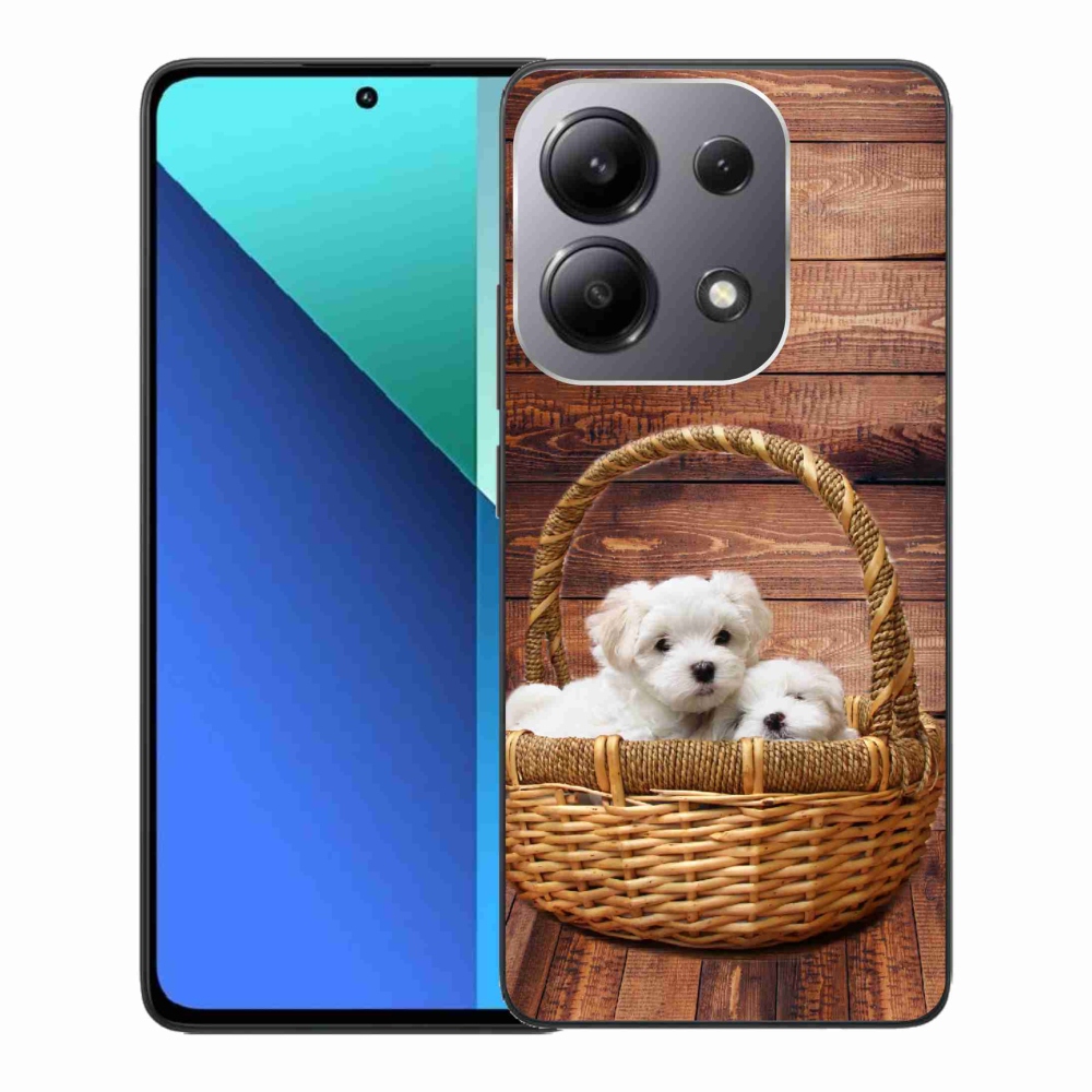 Gelový kryt mmCase na Xiaomi Redmi Note 13 - štěňátka