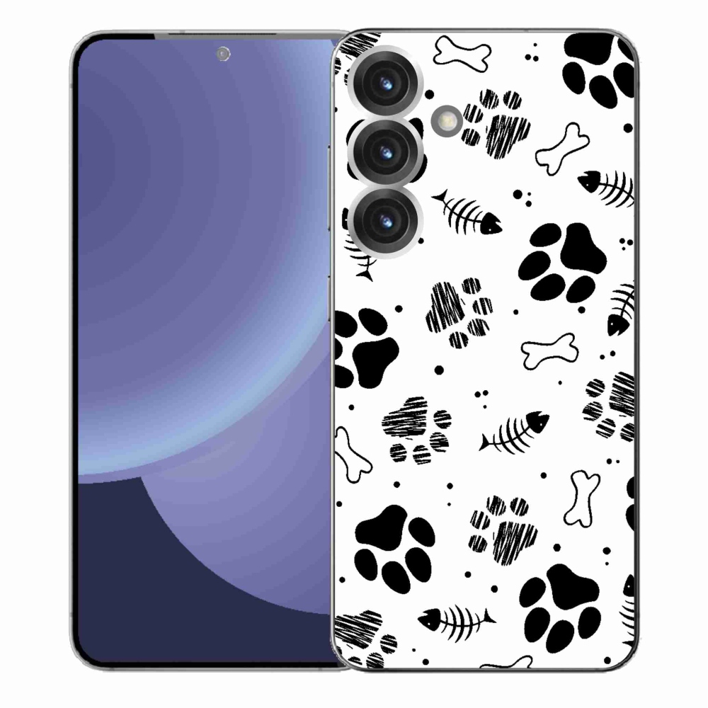 Gelový kryt mmCase na Samsung Galaxy S25+ - psí tlapky 1
