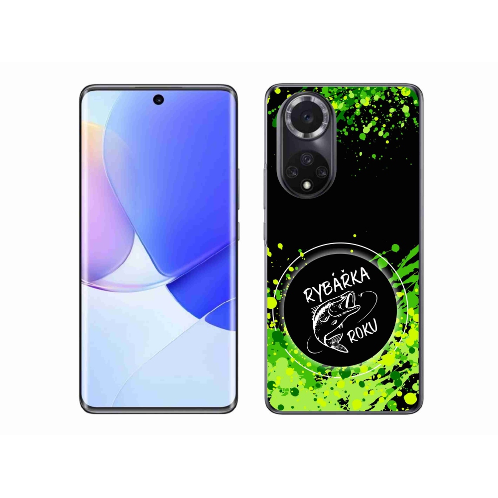 Gelový kryt mmCase na Huawei Nova 9 - rybářka roku černé pozadí