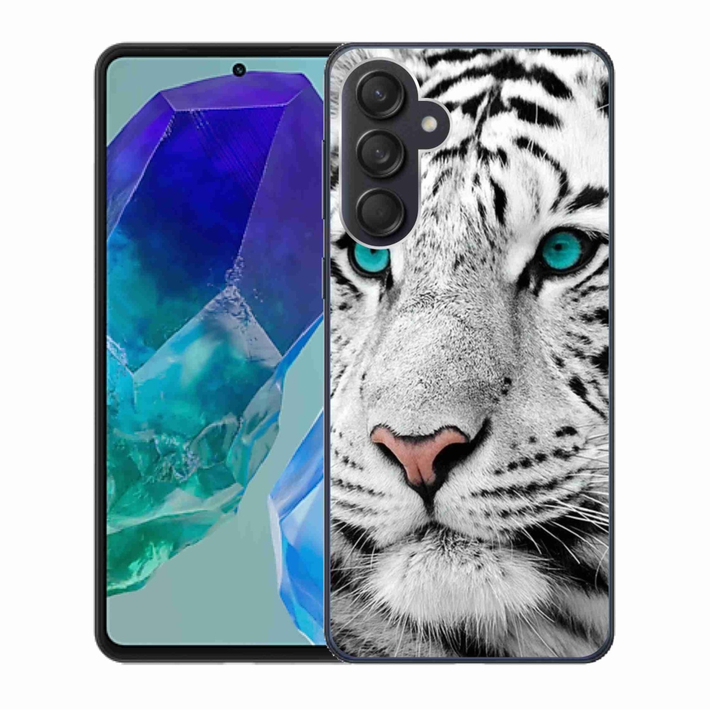 Gelový kryt mmCase na Samsung Galaxy M55 5G - bílý tygr