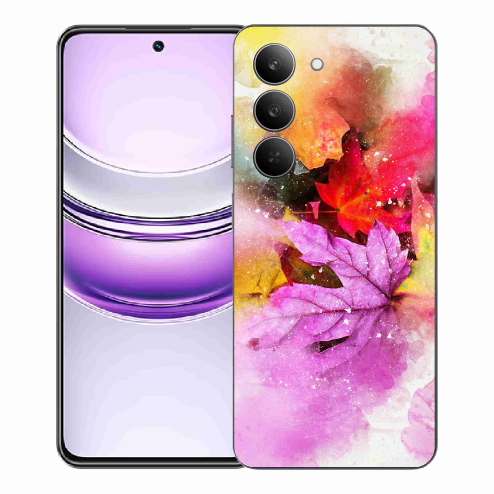 Gelový kryt mmCase na Realme 14x 5G - barevné listy