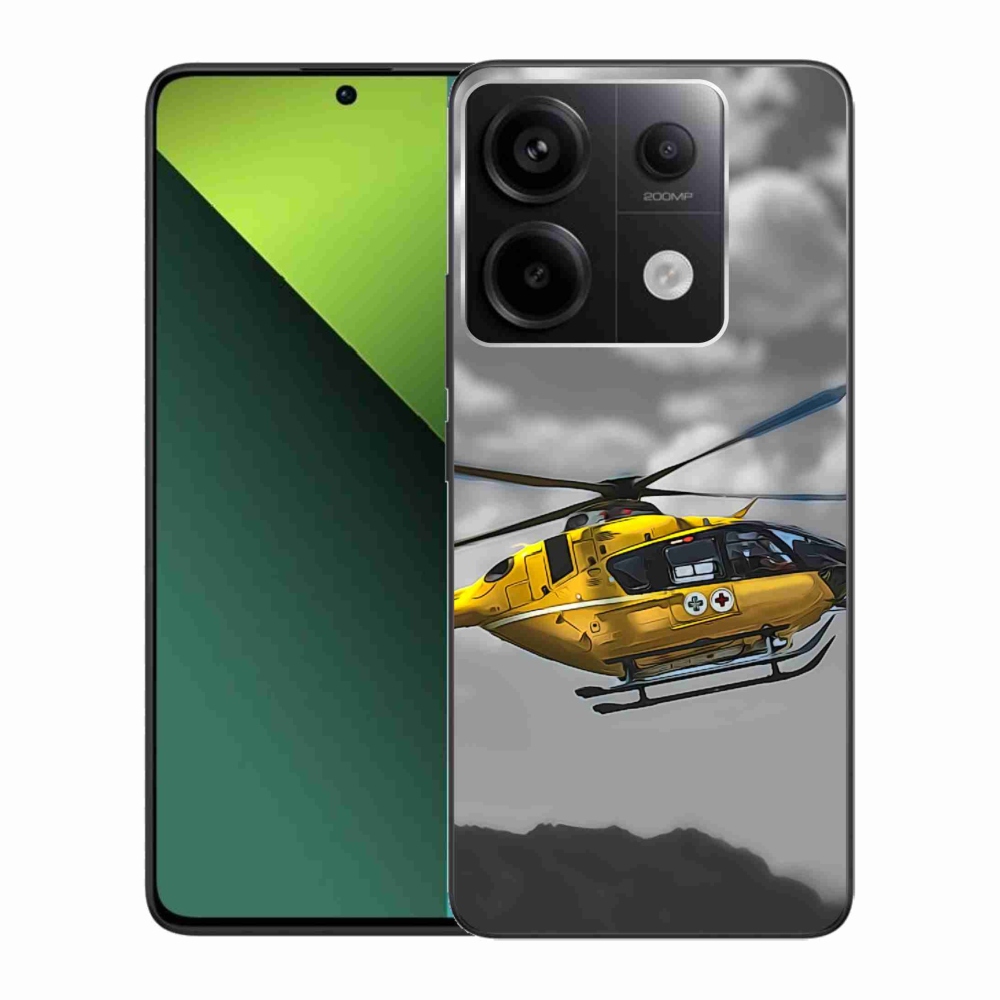 Gelový kryt mmCase na Xiaomi Redmi Note 13 Pro 5G/Poco X6 5G - žlutá helikoptéra