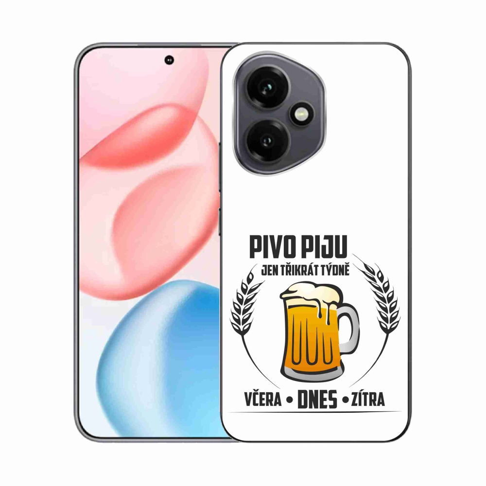 Gelový kryt mmCase na Honor 400 - pivní motiv bílé pozadí