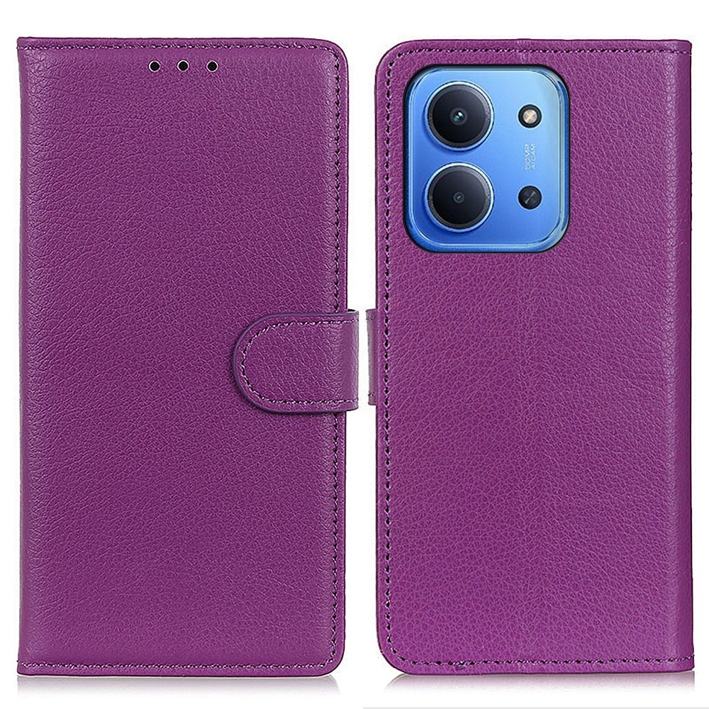 Litchie knížkové pouzdro na Xiaomi Redmi 15C 4G/5G (173mm) - fialové