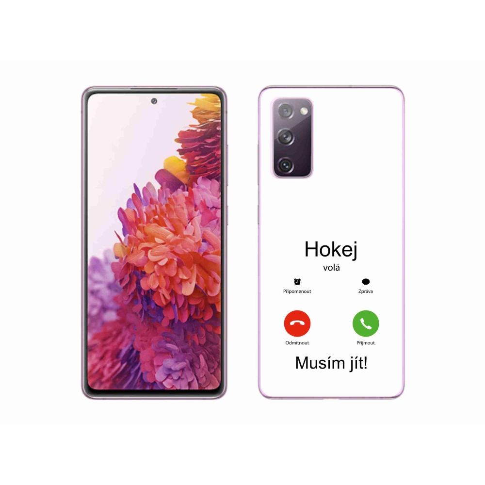 Gelový kryt mmCase na Samsung Galaxy S20 FE - hokej volá bílé pozadí