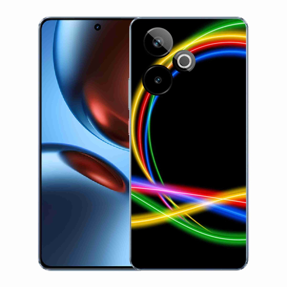 Gelový kryt mmCase na Realme GT 7 5G/GT 7T 5G - neonové kruhy