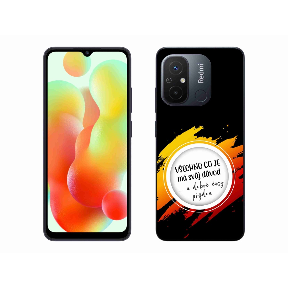 Gelový kryt mmCase na Xiaomi Redmi 12C - citát 3 černé pozadí