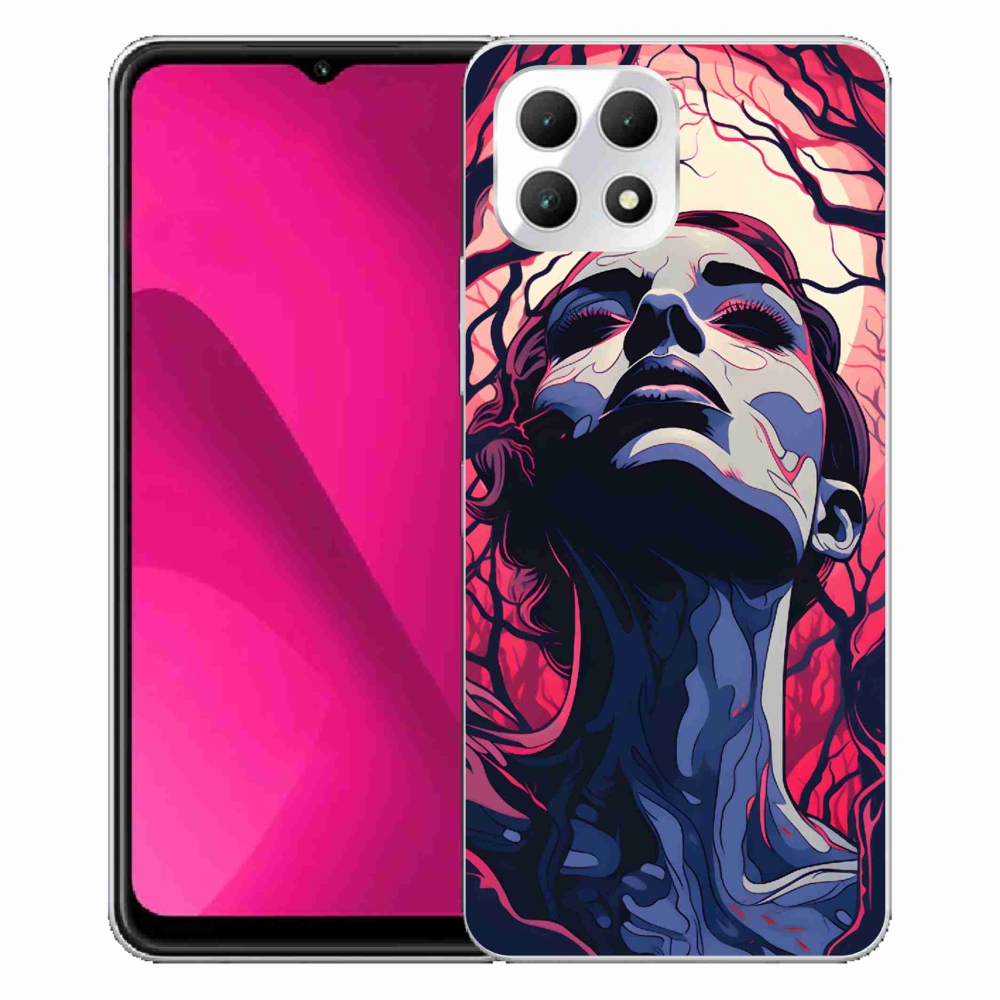 Gelový kryt mmCase na T-Mobile T Phone 2 - abstraktní obličej