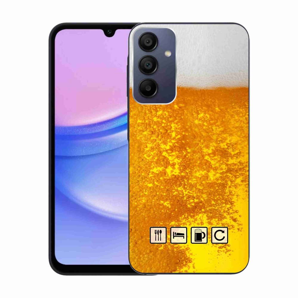 Gelový kryt mmCase na Samsung Galaxy A15 4G/5G - pivní motiv 3