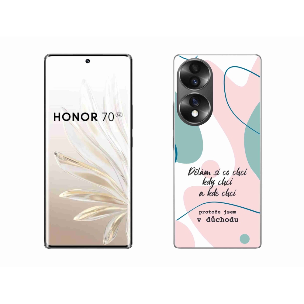 Gelový kryt mmCase na Honor 70 - vtipný text 10 bílé pozadí