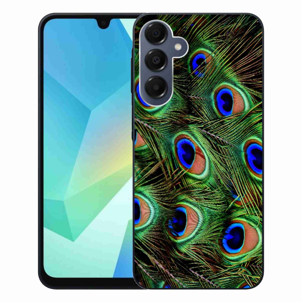 Gelový kryt mmCase na Samsung Galaxy A16 4G/5G - paví peří