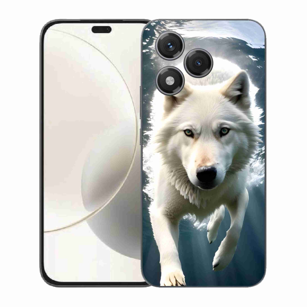 Gelový kryt mmCase na Honor 400 Lite - bílý vlk