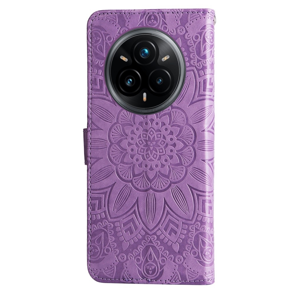 Sunflower knížkové pouzdro na Realme 14 Pro+ 5G - fialové