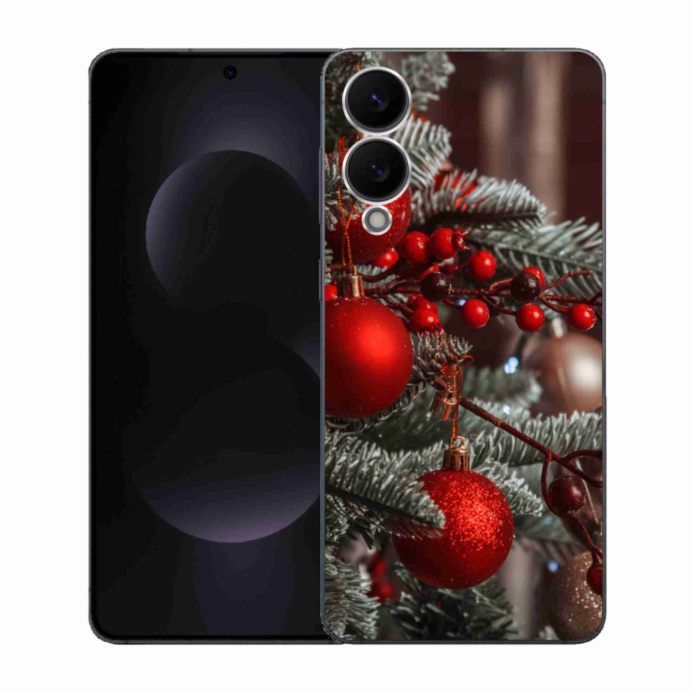 Gelový kryt mmCase na Samsung Galaxy S25 Edge - vánoční ozdoby 2