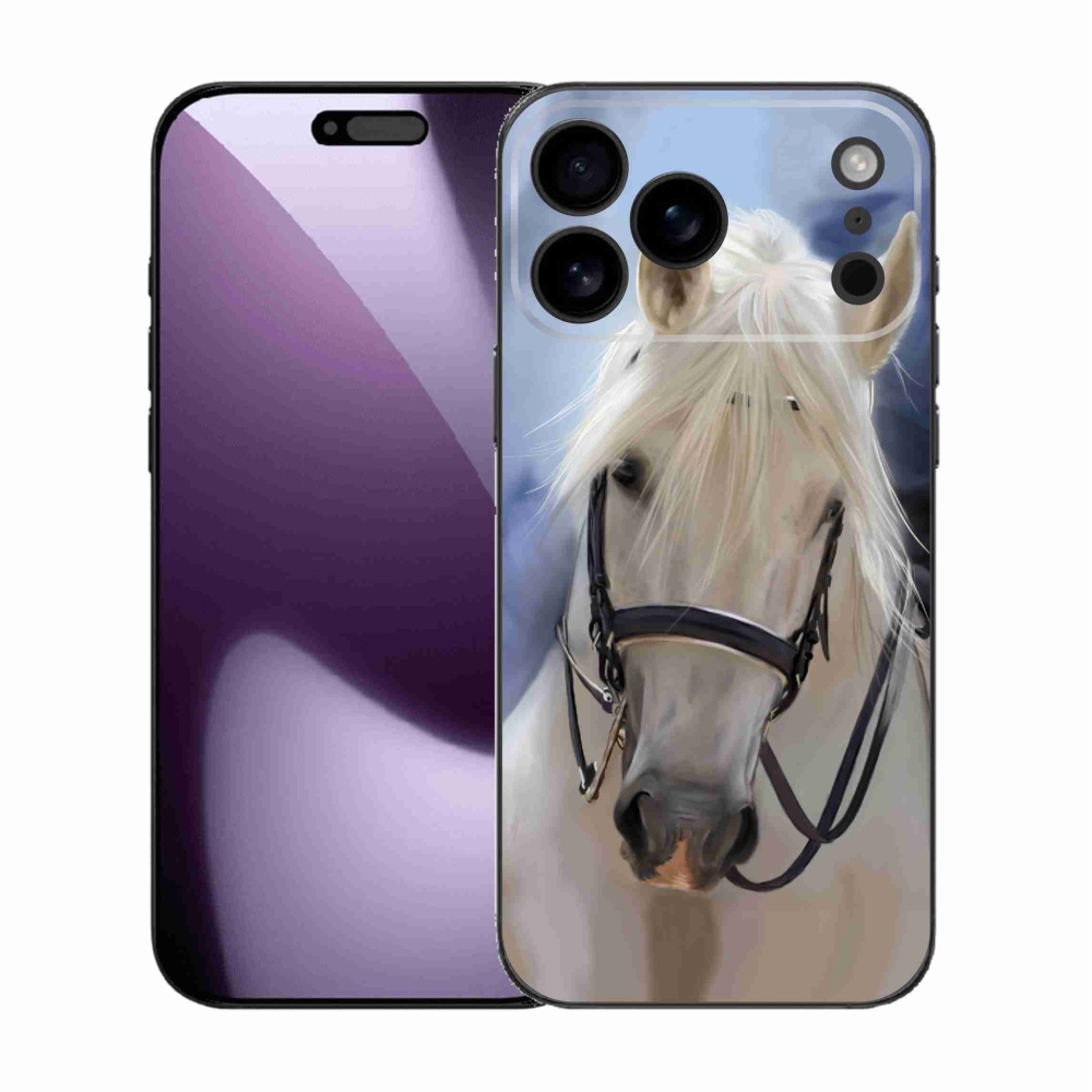 Gelový kryt mmCase na iPhone 17 Pro Max - bílý kůň