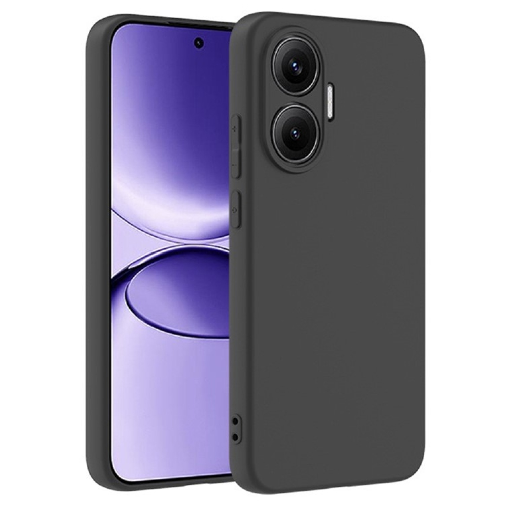 Matný gelový obal na Xiaomi Poco F7 5G - černý