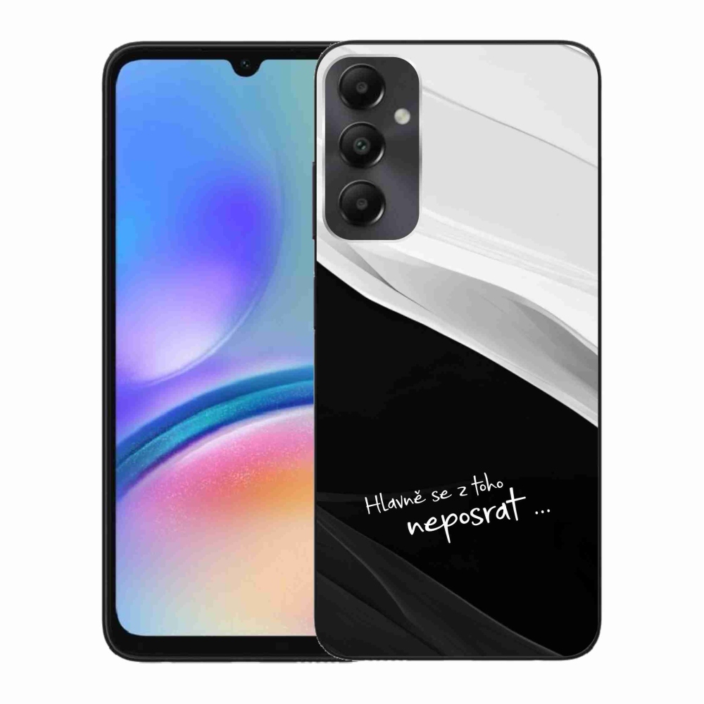 Gelový kryt mmCase na Samsung Galaxy A05s - vtipný text 13 černobílé pozadí