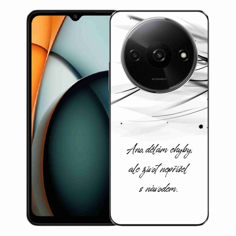 Gelový kryt mmCase na Xiaomi Redmi A3  - citát bílé pozadí