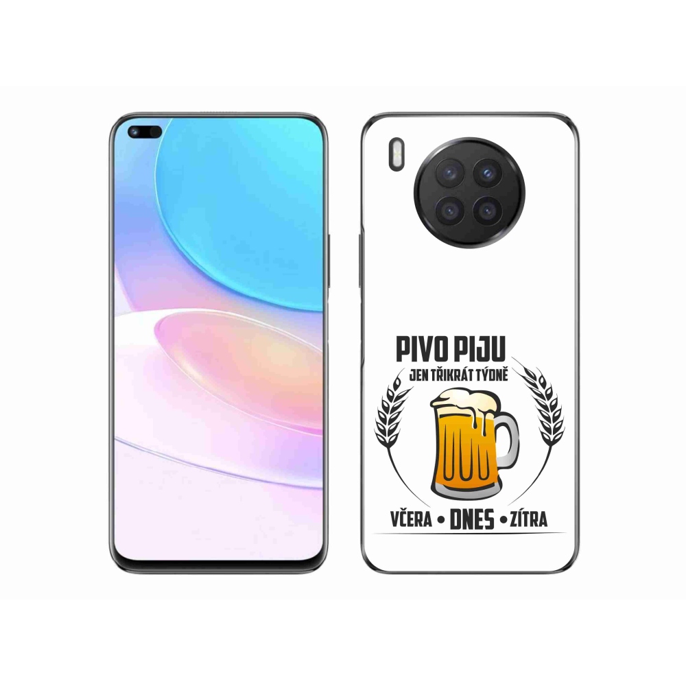 Gelový kryt mmCase na Honor 50 Lite - pivní motiv bílé pozadí