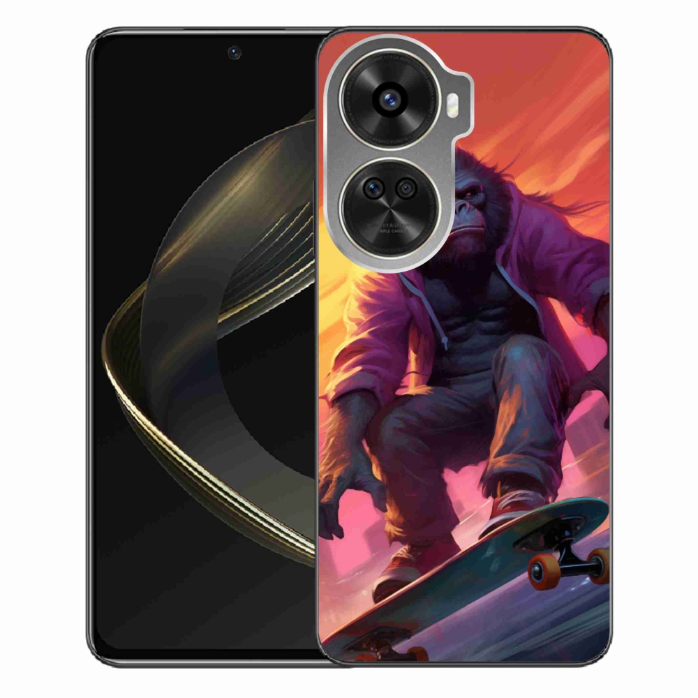 Gelový kryt mmCase na Huawei Nova 12 SE - gorila na skateboardu