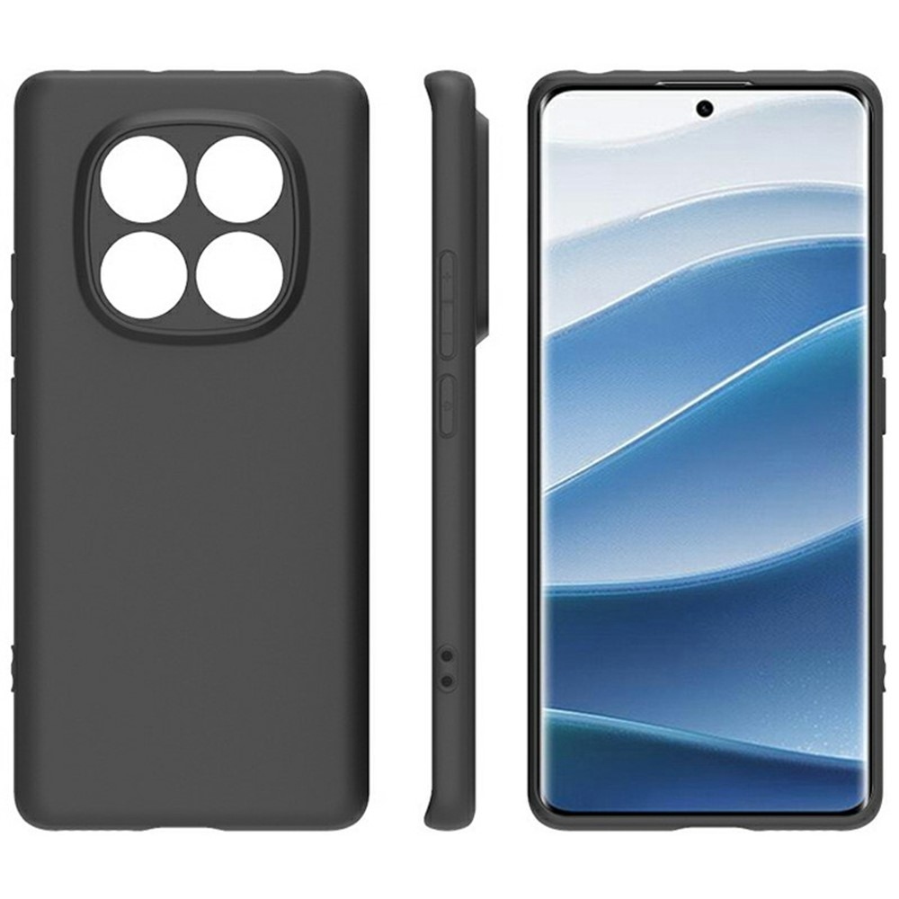 Matný gelový obal na Xiaomi Redmi Note 14 Pro - černý