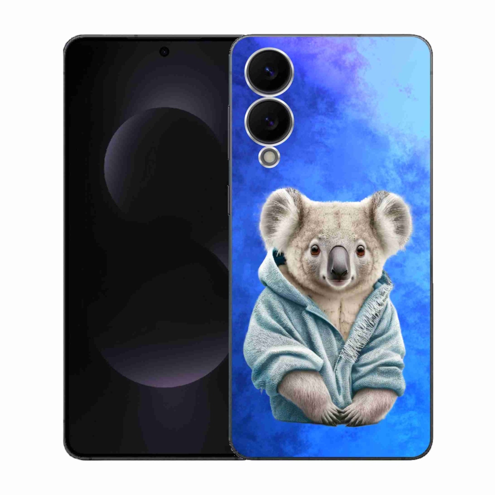 Gelový kryt mmCase na Samsung Galaxy S25 Edge - koala ve svetru