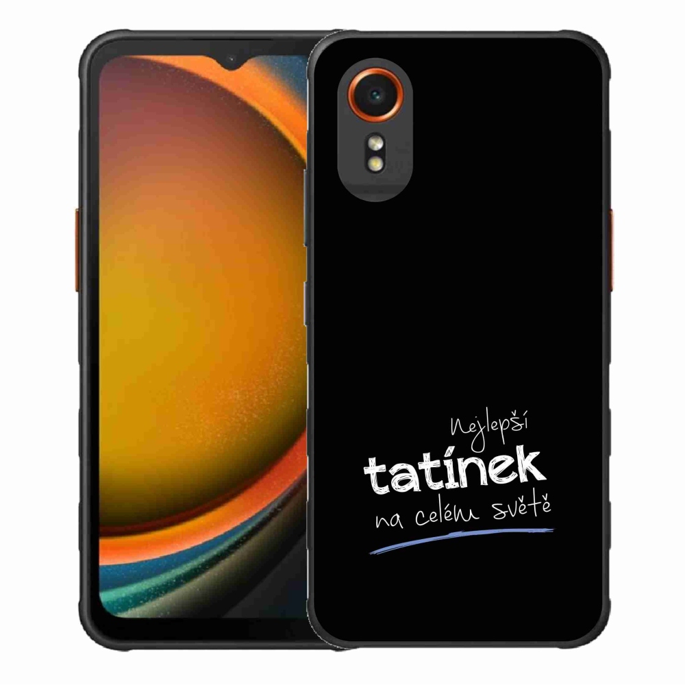 Gelový kryt mmCase na Samsung Galaxy Xcover 7 - nejlepší tatínek 4 černé pozadí