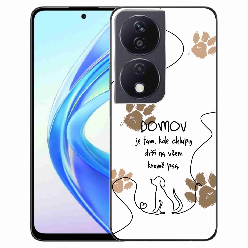 Gelový kryt mmCase na Honor X7b/Honor 90 Smart - psí motiv bílé pozadí