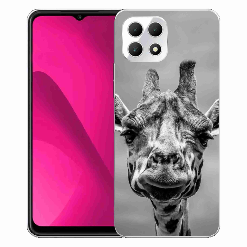 Gelový kryt mmCase na T-Mobile T Phone 2 - černobílá žirafa