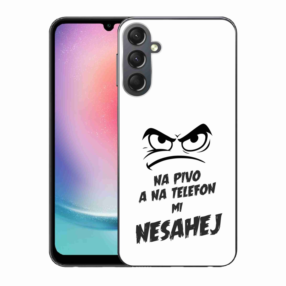 Gelový kryt mmCase na Samsung Galaxy A24 - pivní motiv 2 bílé pozadí