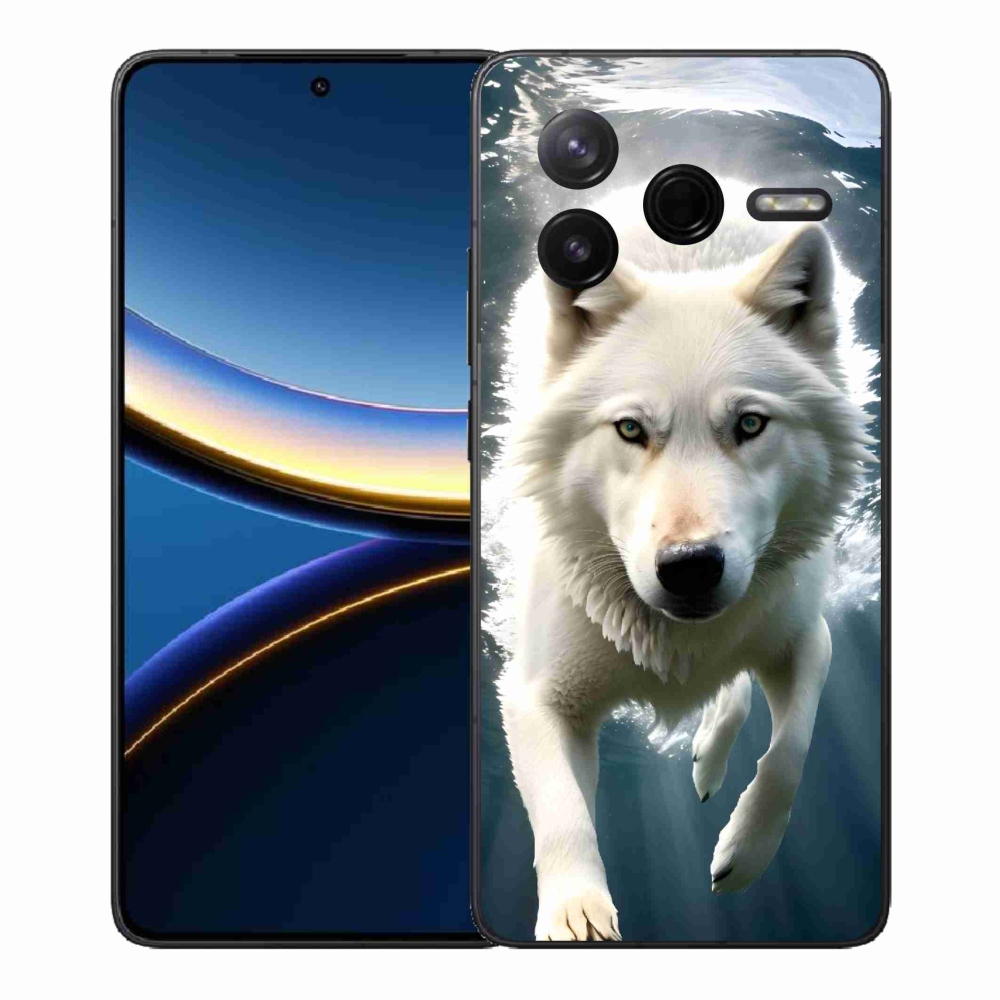 Gelový kryt mmCase na Xiaomi Poco F7 Pro - bílý vlk