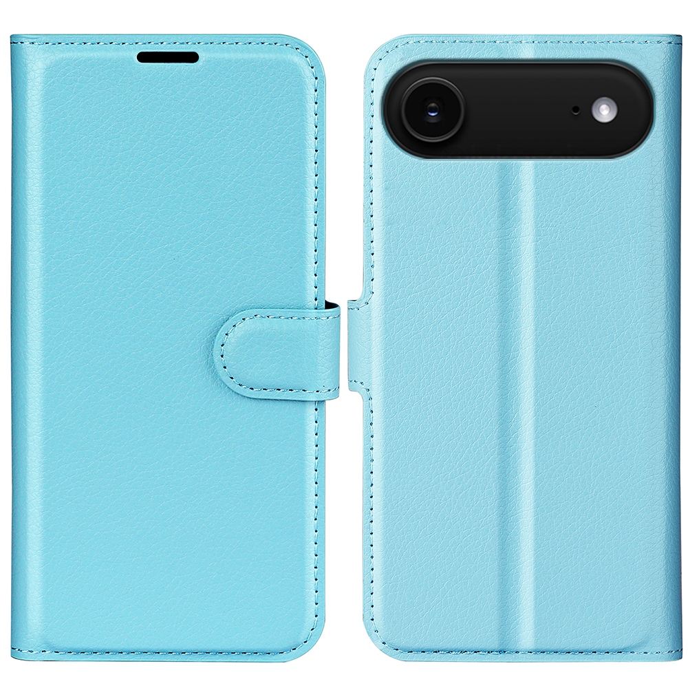 Litchi knížkové pouzdro na iPhone 17 Air - modré