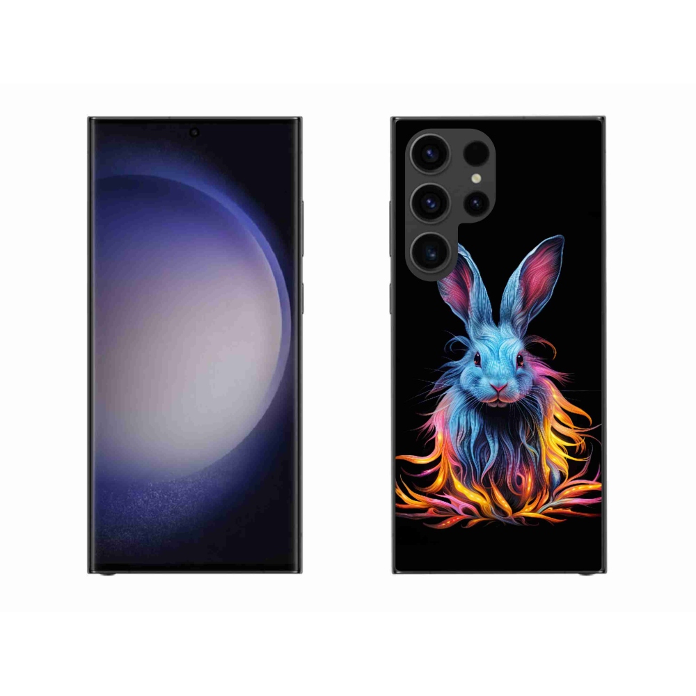 Gelový kryt mmCase na Samsung Galaxy S23 Ultra 5G - abstraktní zajíc