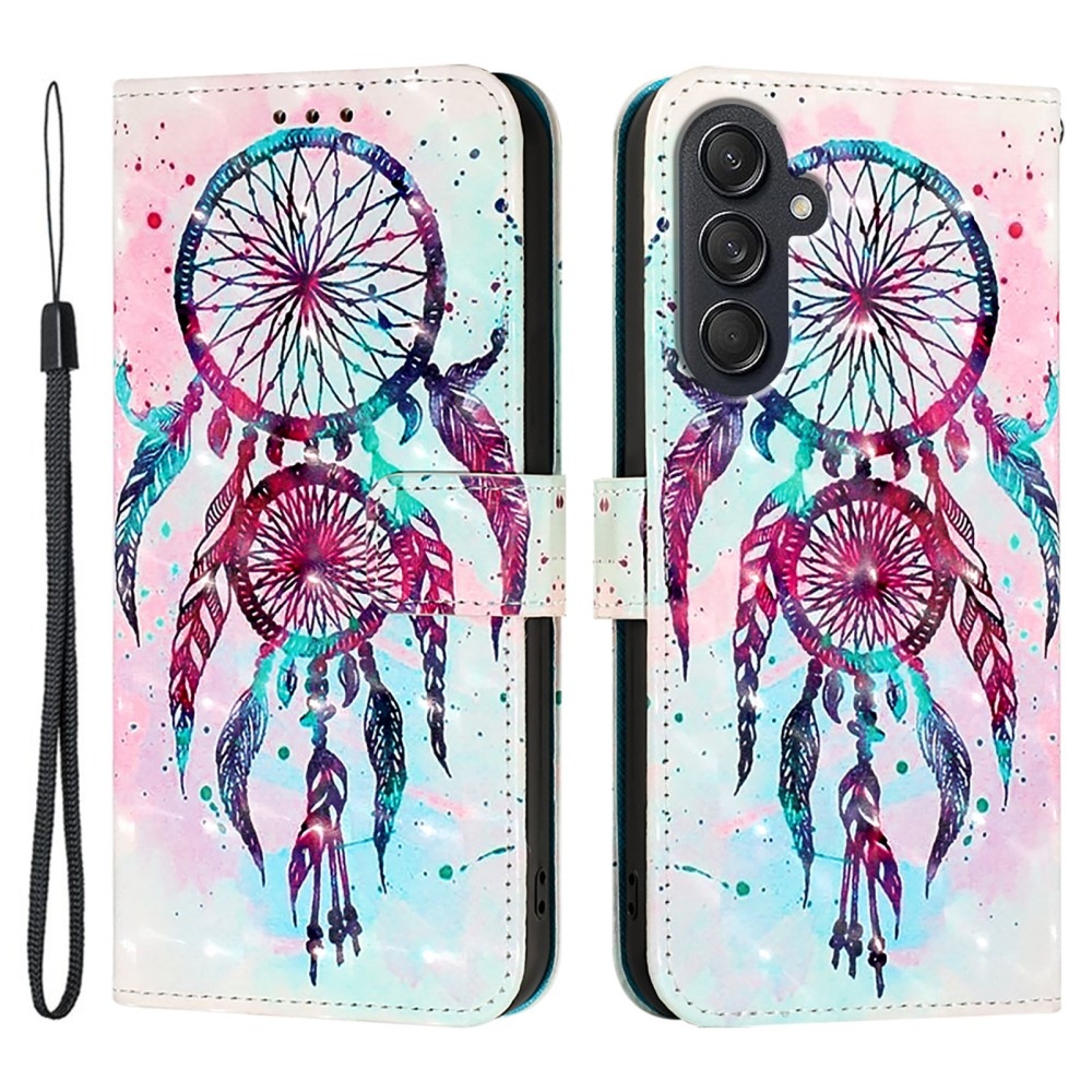 Patte knížkové pouzdro na Samsung Galaxy M55 5G - barevný lapač snů