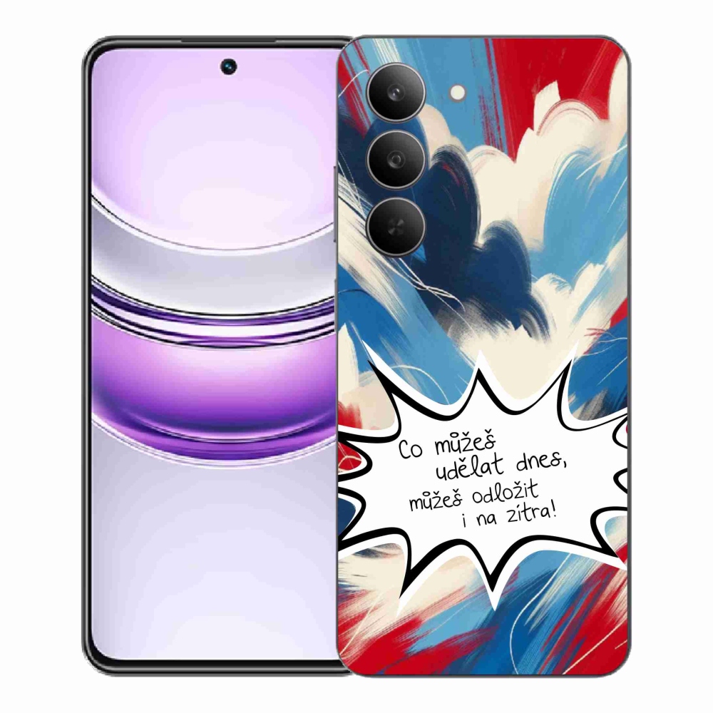 Gelový kryt mmCase na Realme 14x 5G - vtipný text 9 bílé pozadí