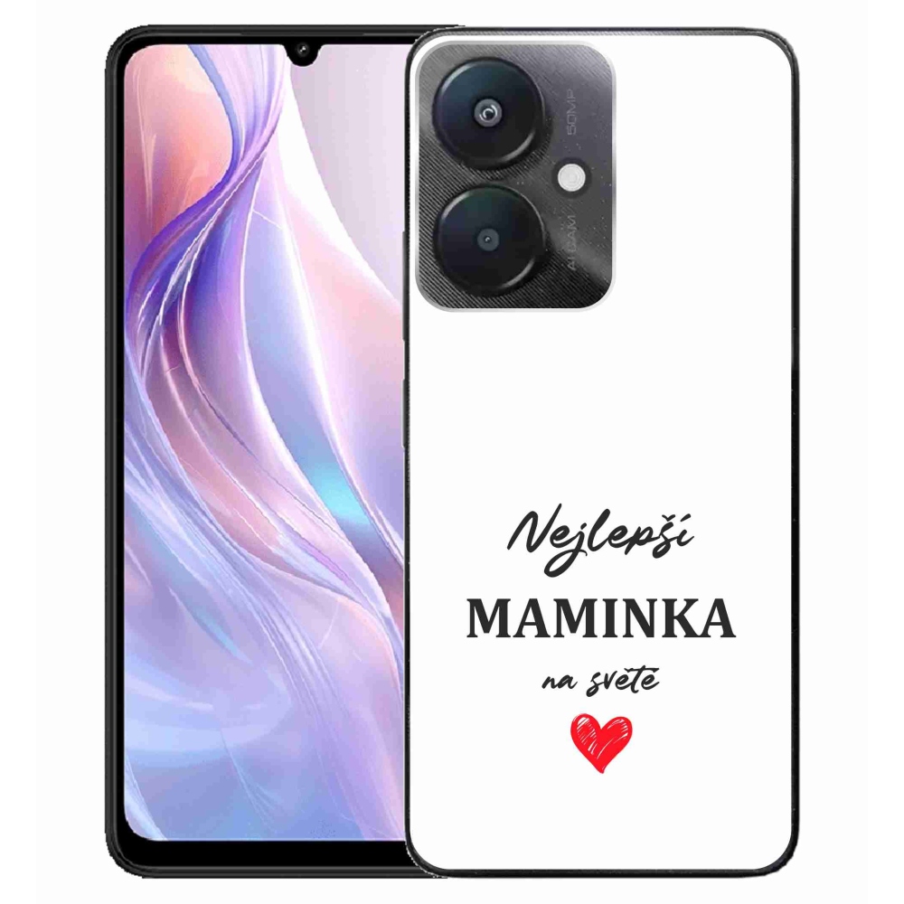 Gelový kryt mmCase na Xiaomi Redmi 13C 5G  - nejlepší maminka 1 bílé pozadí