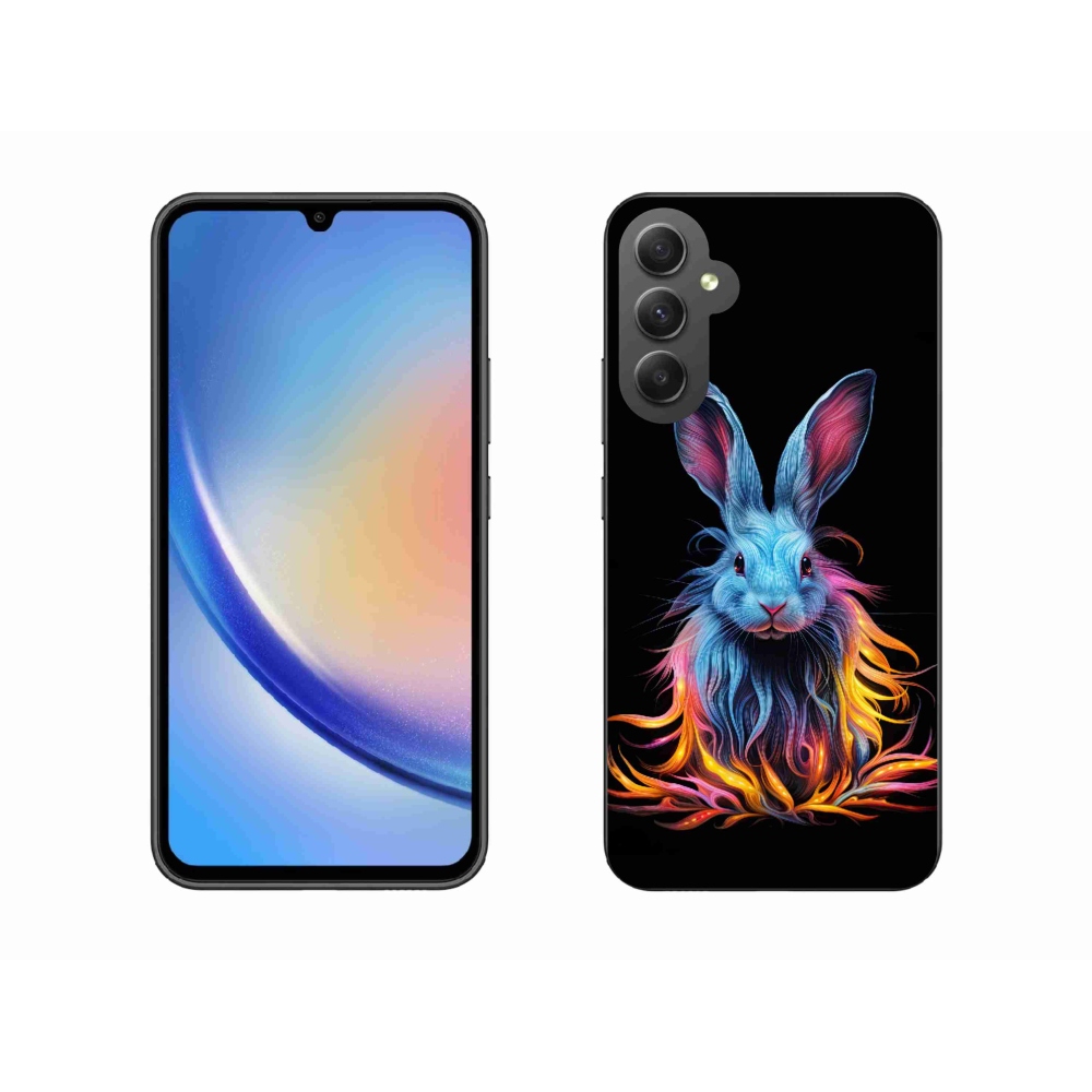 Gelový kryt mmCase na Samsung Galaxy A34 5G - abstraktní zajíc