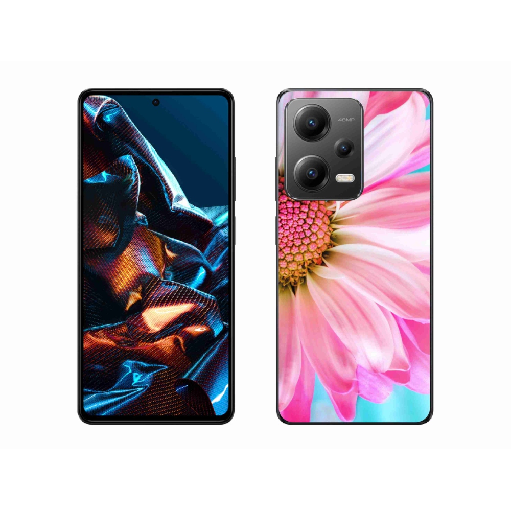 Gelový kryt mmCase na mobil Xiaomi Redmi Note 12 Pro 5G - růžová květina