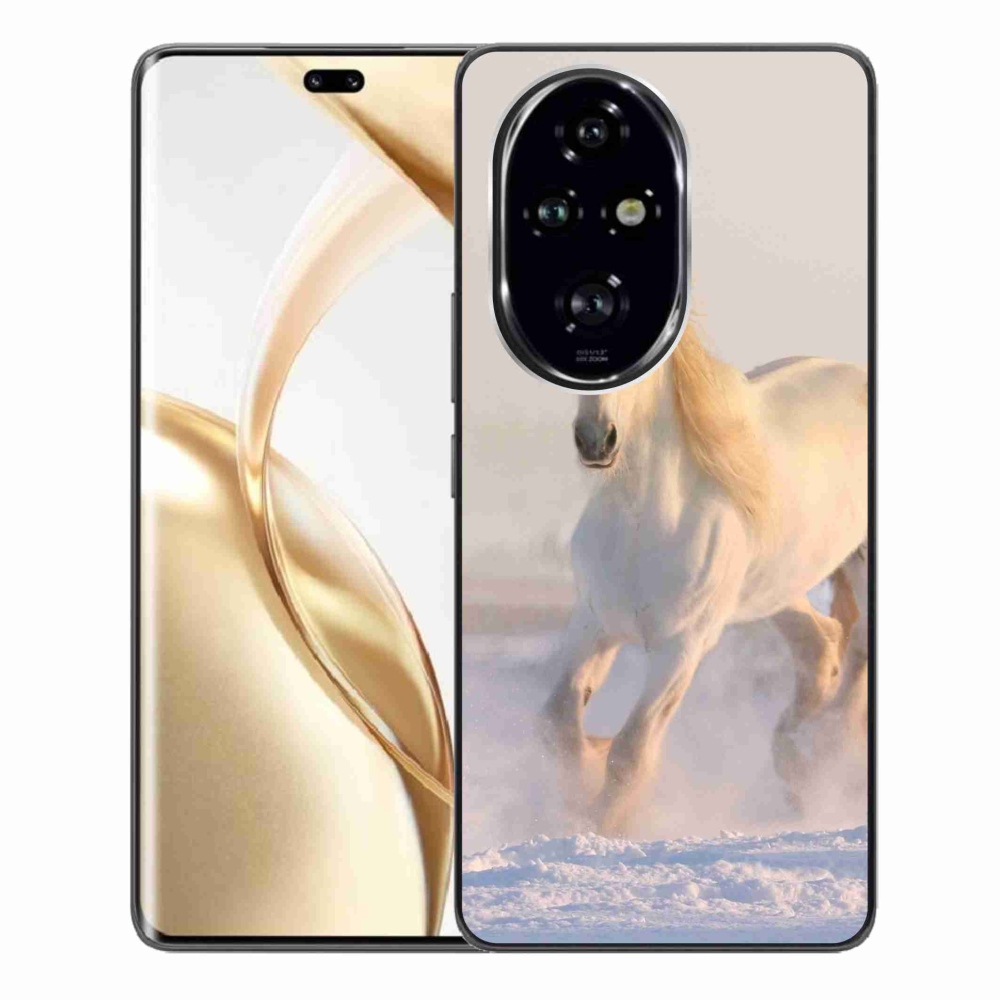 Gelový obal mmCase na Honor 200 Pro 5G - kůň ve sněhu