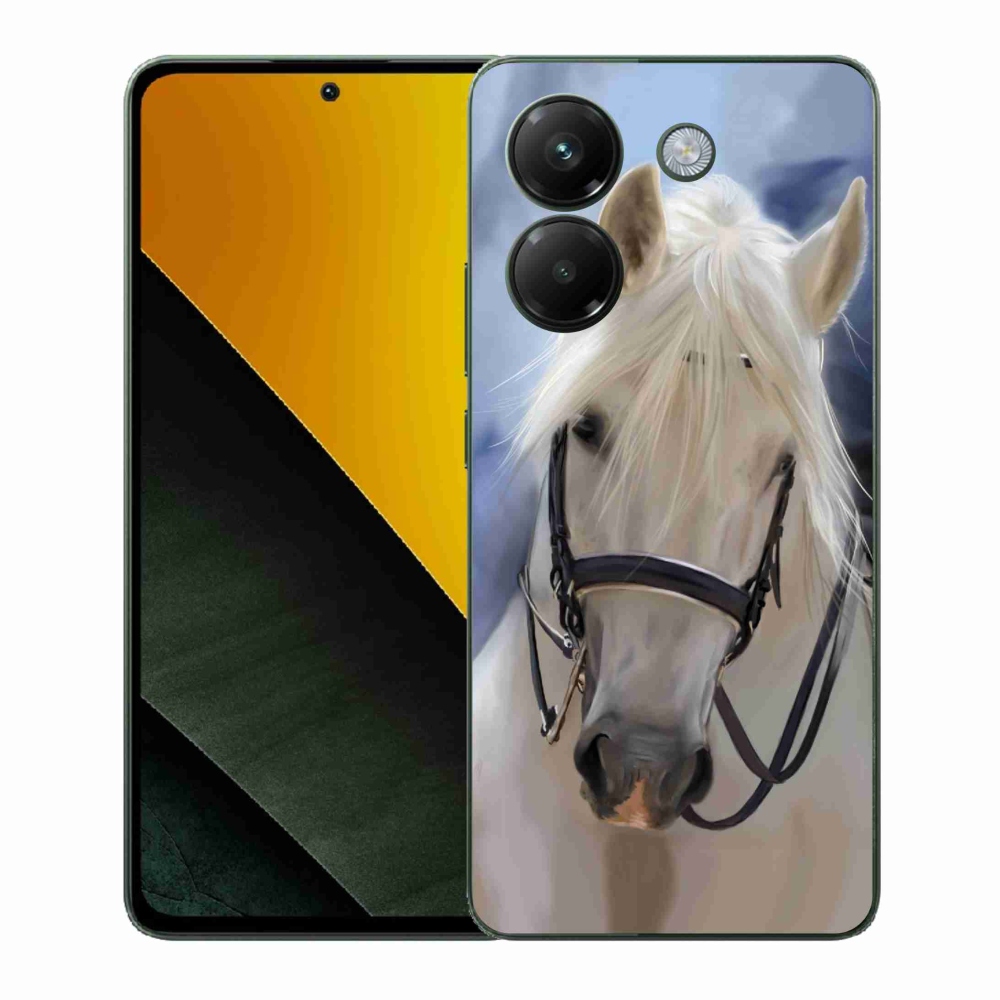 Gelový kryt mmCase na Xiaomi Poco M7 Pro 5G - bílý kůň