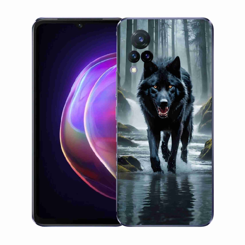 Gelový kryt mmCase na Vivo V21 4G/5G - černý vlk