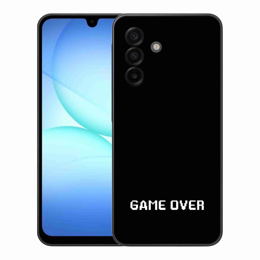 Gelový kryt mmCase na Samsung Galaxy A17 4G/5G - game over černé pozadí