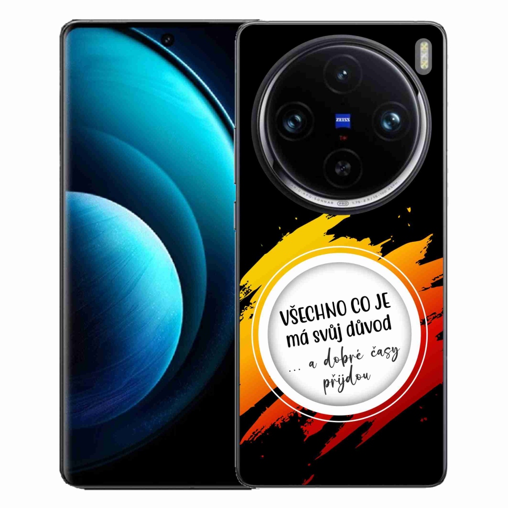 Gelový kryt mmCase na Vivo X100 Pro 5G - citát 3 černé pozadí