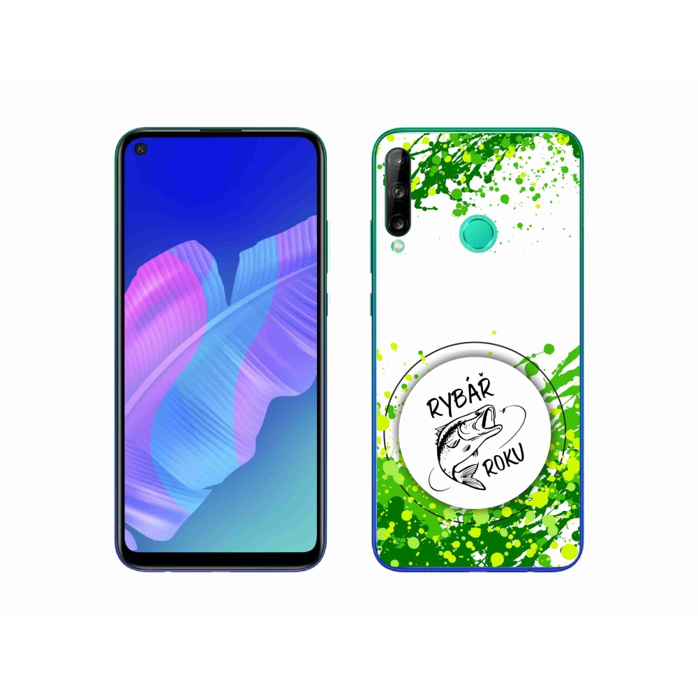 Gelový kryt mmCase na Huawei P40 Lite E - rybář roku bílé pozadí
