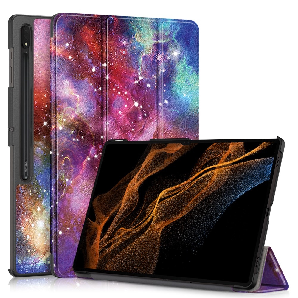 Print chytré zavírací pouzdro na Samsung Galaxy Tab S9 Ultra/Tab S10 Ultra - vesmír