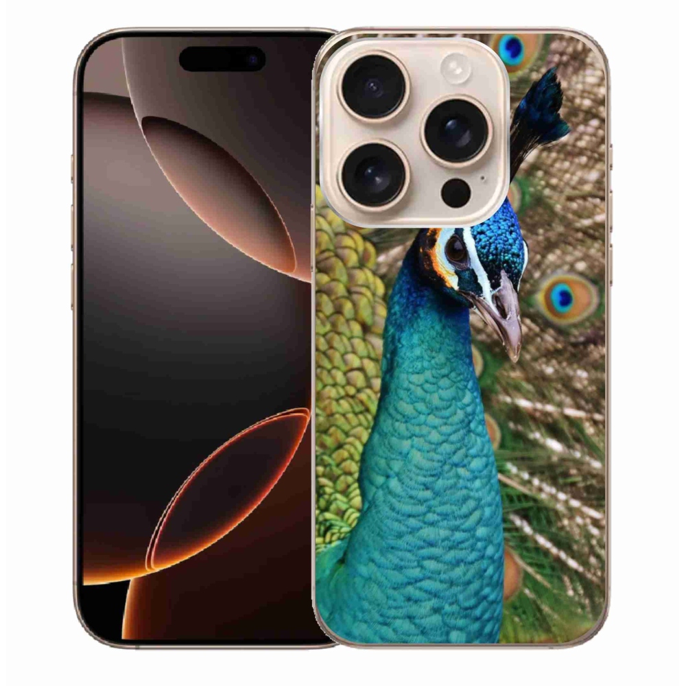 Gelový kryt mmCase na iPhone 16 Pro Max - páv