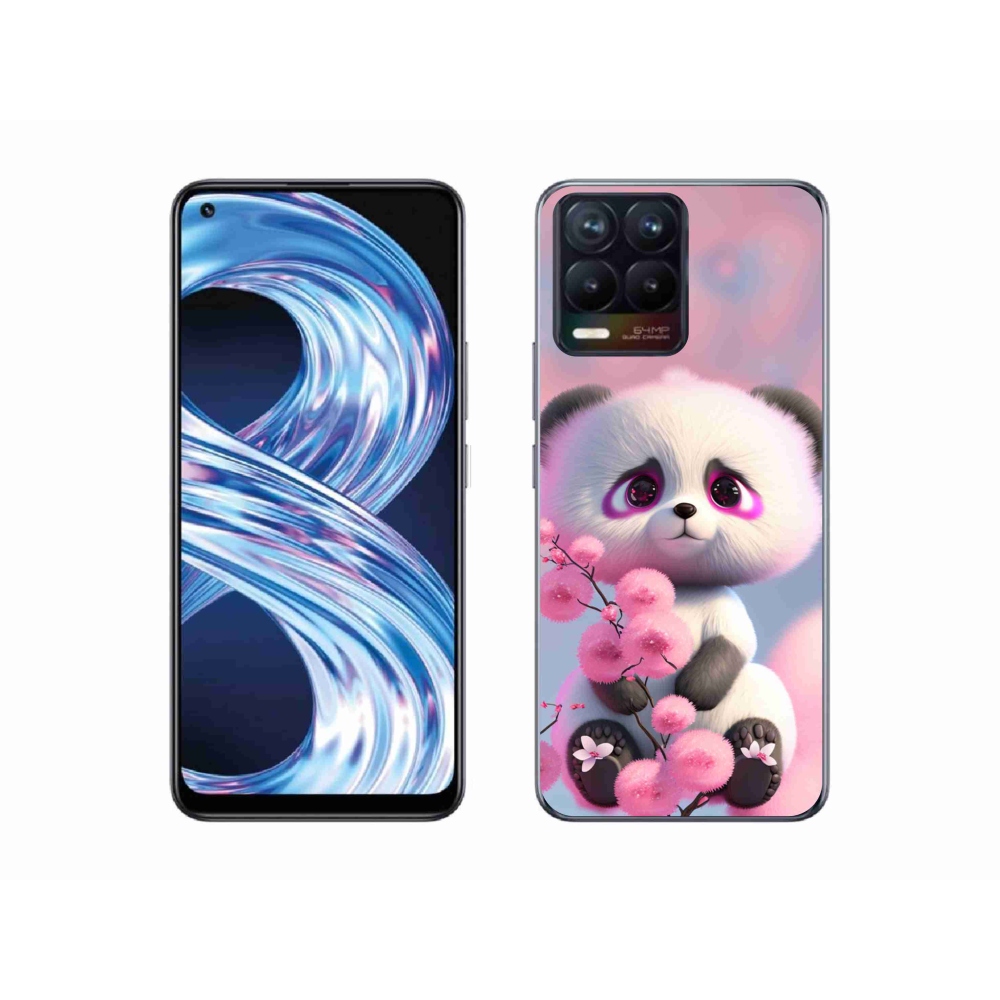 Gelový kryt mmCase na Realme 8 Pro - roztomilá panda 1
